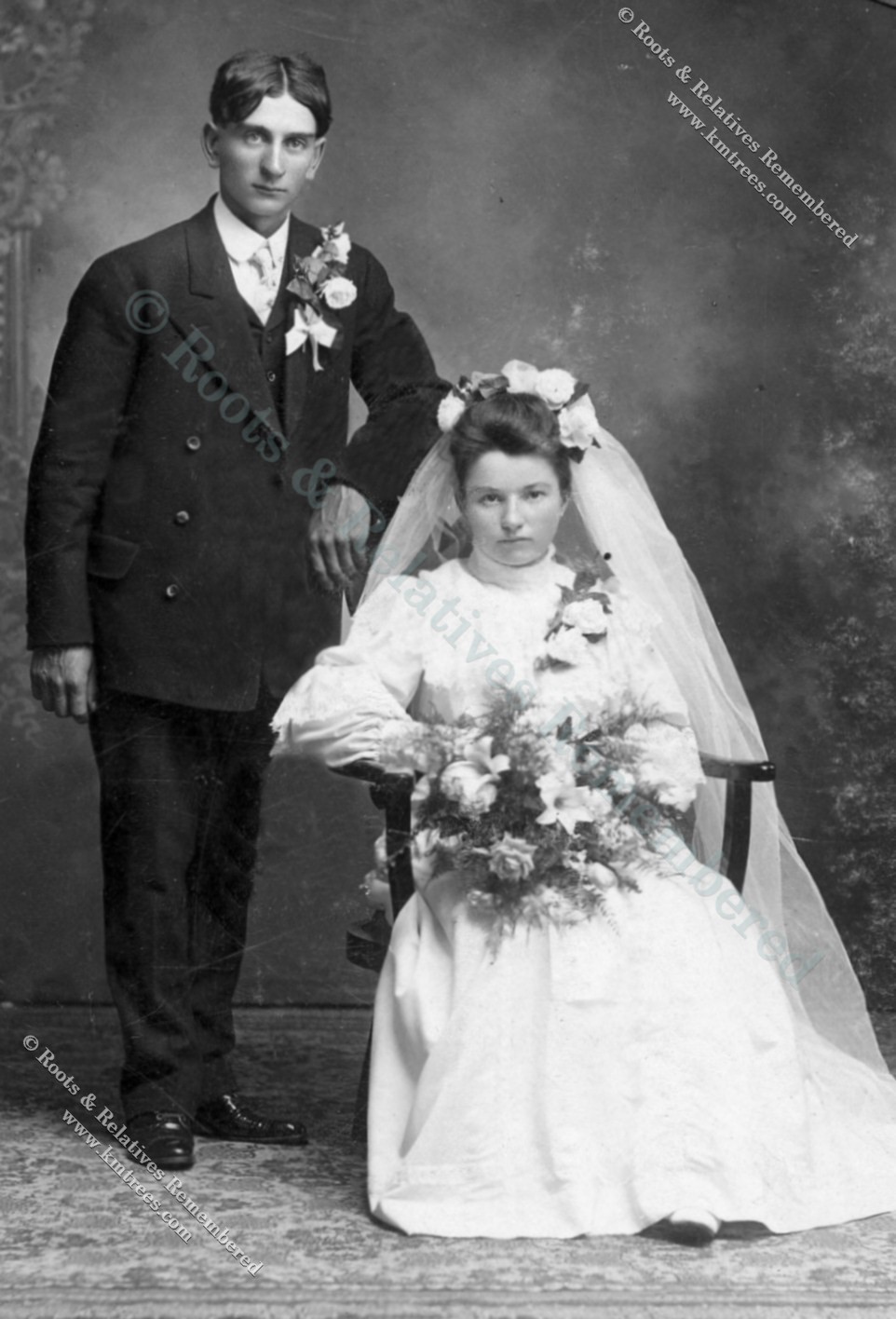 1906 Wedding--Joseph Helget & Clara Hillesheim