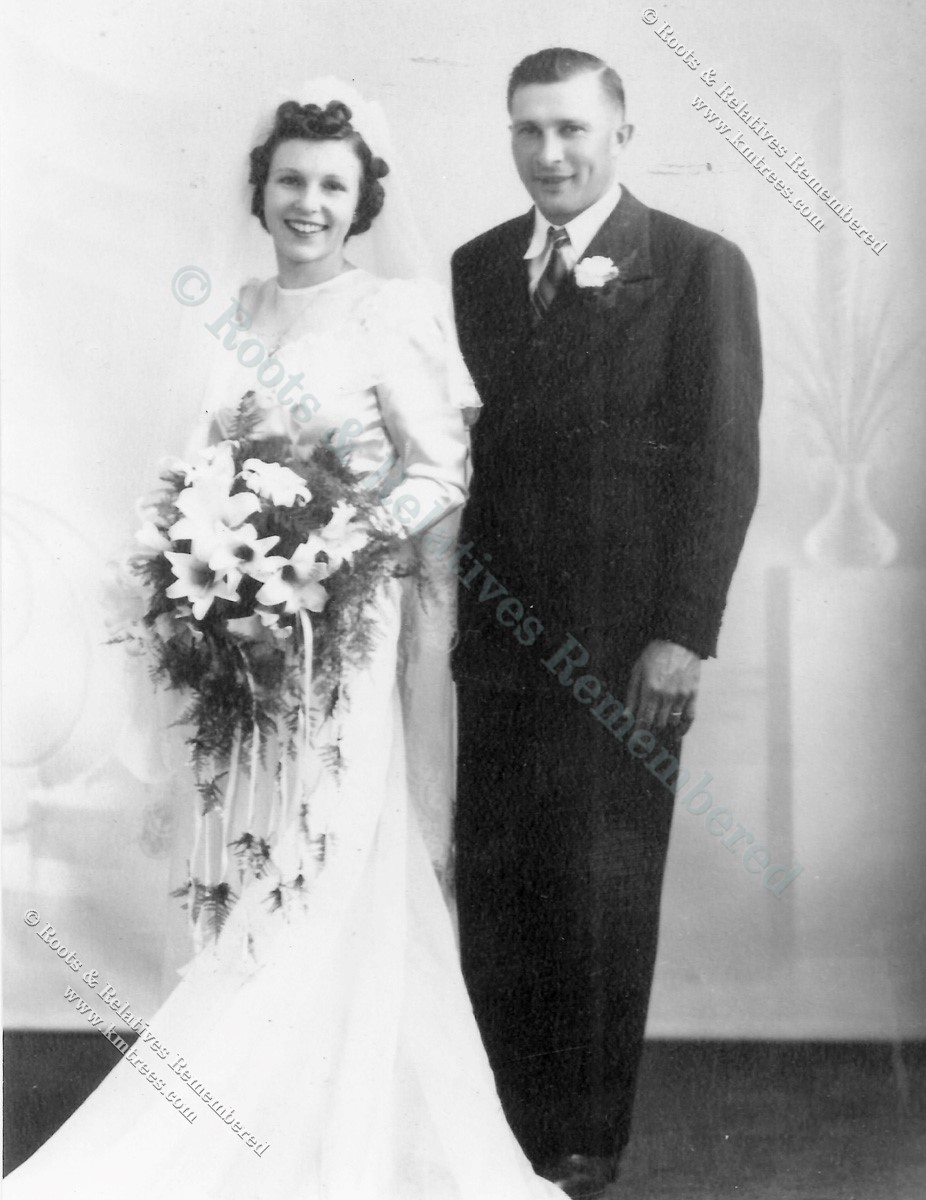 1945 Wedding--Walter E. Seifert & Irene M. Krzmarzick